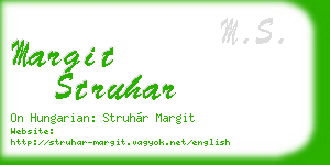 margit struhar business card